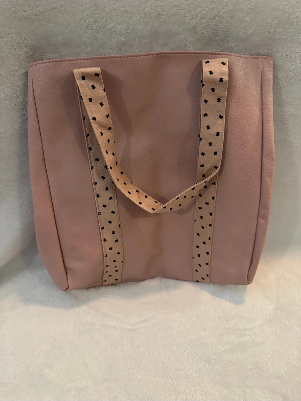 **NEW** TOUS Pink Tote with Patterned Ribbon Straps
